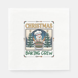 Christmas Baking Crew Snowman Chef Gingerbread Coo Napkin
