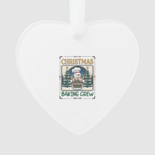 Christmas Baking Crew Snowman Chef Gingerbread Coo Ornament