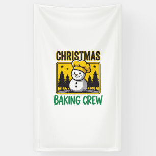 Christmas Baking Crew Snowman Holiday Design Banner