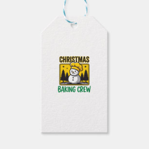 Christmas Baking Crew Snowman Holiday Design Gift Tags