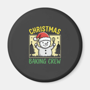 Christmas Baking Crew Snowman Holiday Magnet