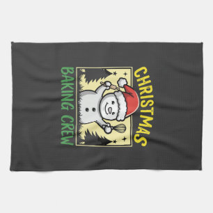 Christmas Baking Crew Snowman Holiday Tea Towel