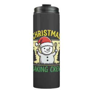 Christmas Baking Crew Snowman Holiday Thermal Tumbler