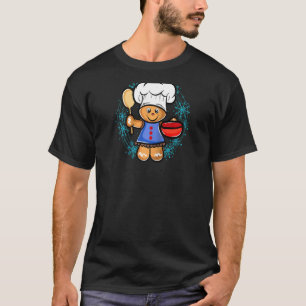 Christmas Baking Cute Little Gingerbread Man Baker T-Shirt