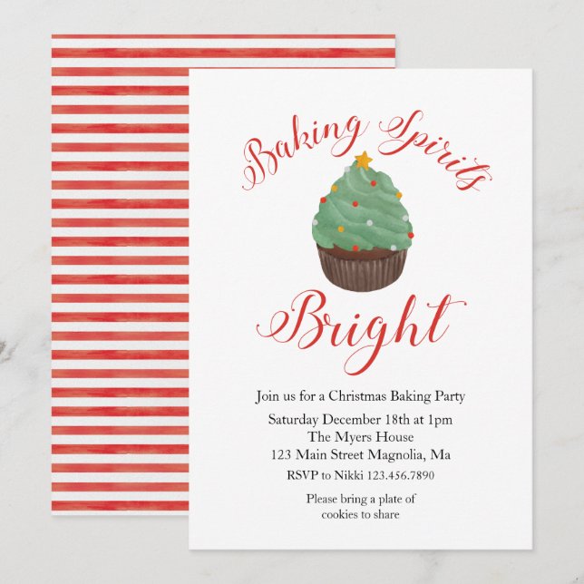 Christmas Baking Party Invitation (Front/Back)
