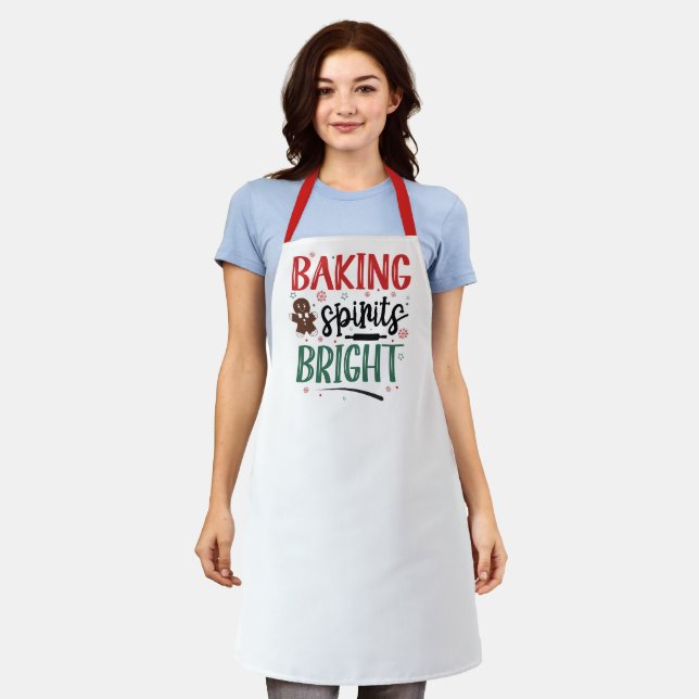 Christmas Baking Spirits Bright Apron (Worn)