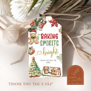 Christmas Baking Spirits Bright Holiday Gift Tags