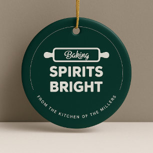 Christmas Baking Spirits Bright Kitchen Ornament