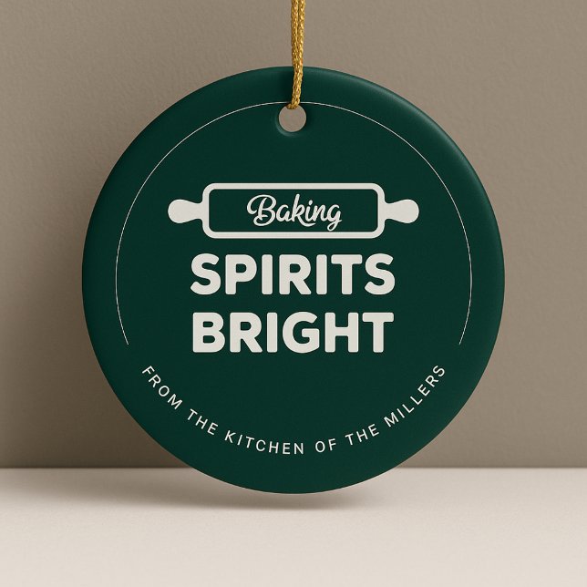 Christmas Baking Spirits Bright Kitchen Ornament (Creator Uploaded)