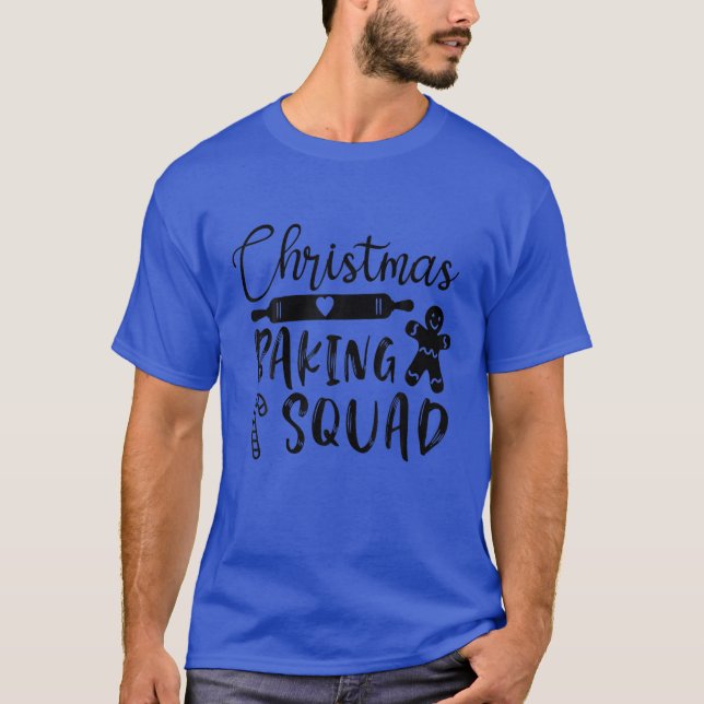Christmas Baking Squad, Cookie Baking Funny Ginger T-Shirt (Front)