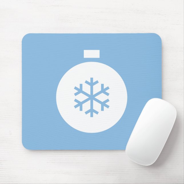 Christmas Ball Blue Mouse Pad (With Mouse)