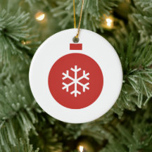 Christmas Ball Ceramic Ornament