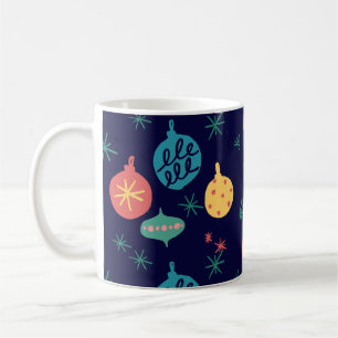 Christmas Ball Green Yellow Vintage Coffee Mug