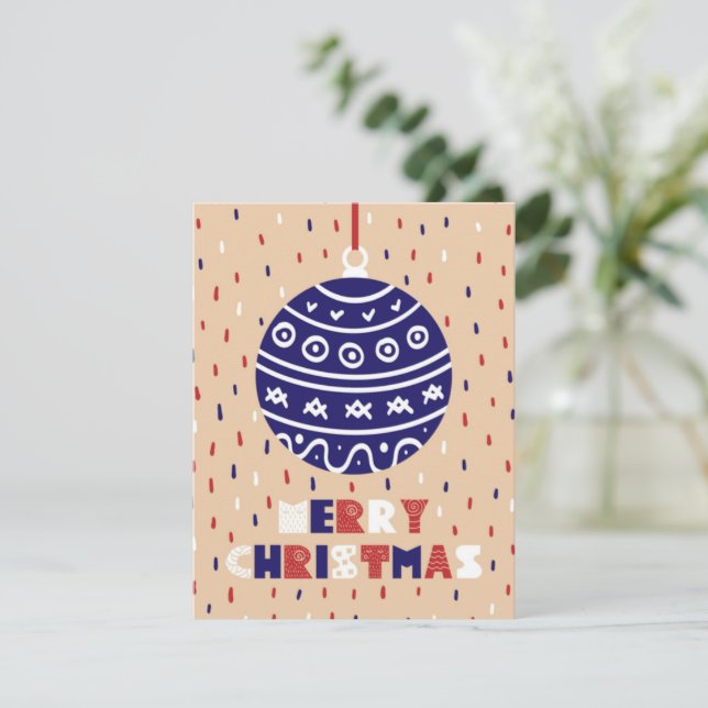 Christmas Ball Holiday Card (Standing Front)