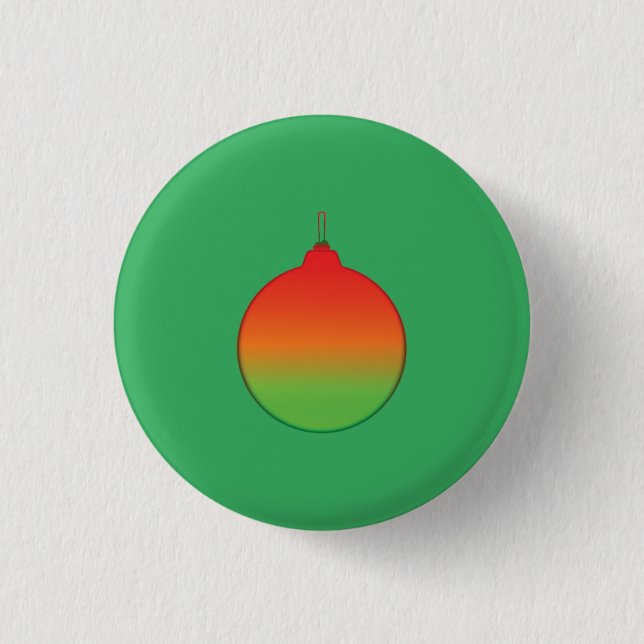 Christmas Ball Ornament Button (Front)