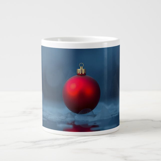 Christmas Ball Ornament Large Coffee Mug (Front)