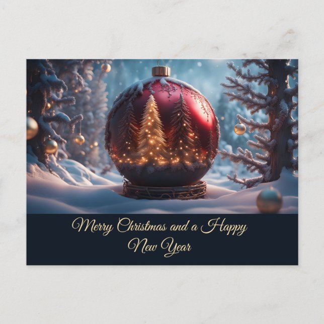 Christmas ball postcard (Front)
