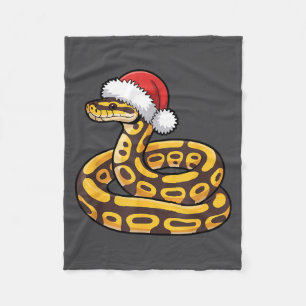 Christmas Ball Python Ugly Xmas Sweater Snake Love Fleece Blanket