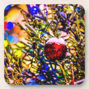 Christmas Ball Red Coaster
