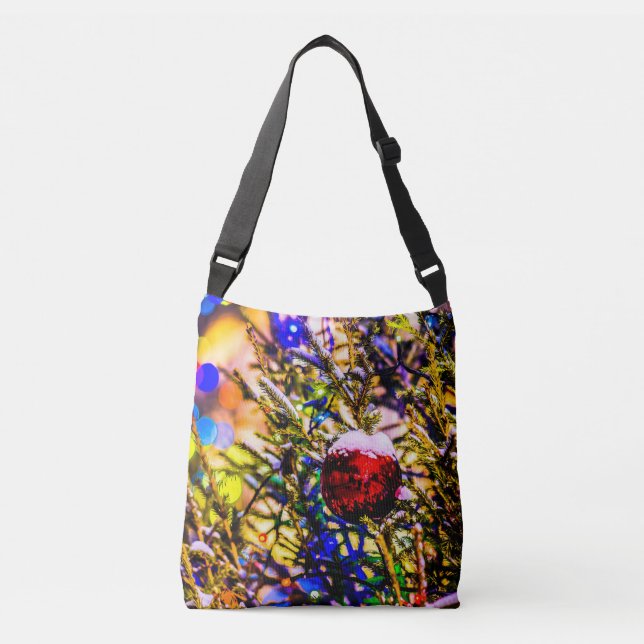 Christmas Ball Red Crossbody Bag (Front)