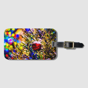 Christmas Ball Red Luggage Tag