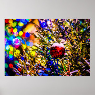 Christmas Ball Red Poster