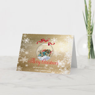 Christmas Ball Retro Cra Company Greeting Holiday Card