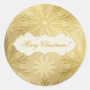 Christmas Ball Snowflakes Gold stickers