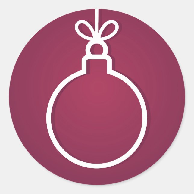 Christmas ball Sticker. Place for text. Classic Round Sticker (Front)