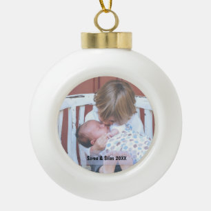 Christmas ball with photograph ceramic ball christmas ornament