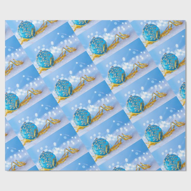 Christmas Ball Wrapping Paper (Flat)