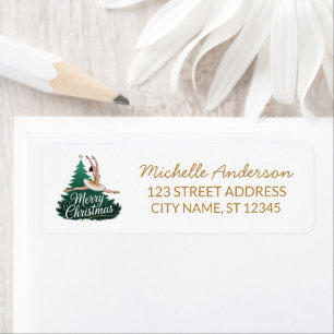 Christmas ballet Ballerina dancer Return Address