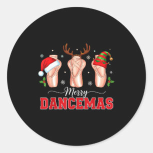 Christmas Ballet Outfit Inte Scute Ss Cute Ss, Dan Classic Round Sticker