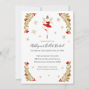 Christmas Ballet Recital Invitation