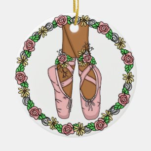 Christmas Ballet Slippers Personalised Ceramic Tree Decoration