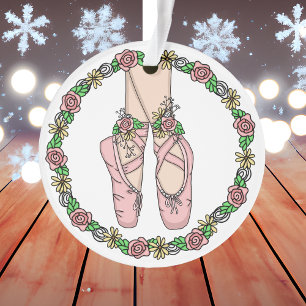 Christmas Ballet Slippers Personalised Ornament