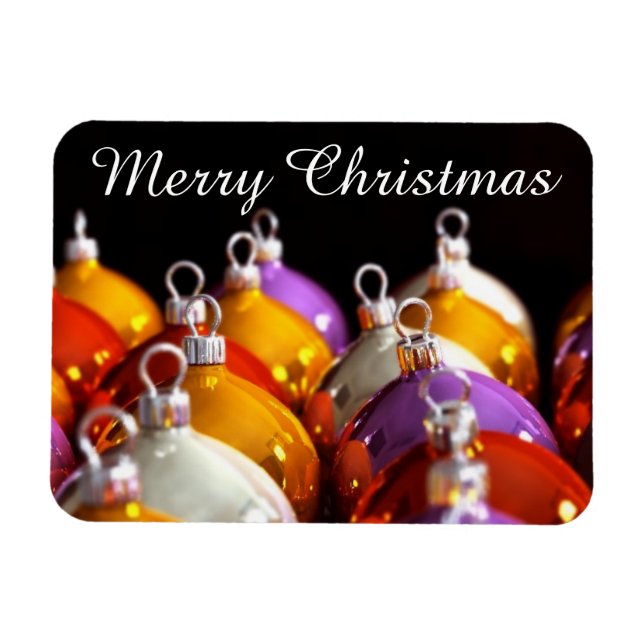 Christmas' Balls 2 Merry Christmas Magnet (Horizontal)