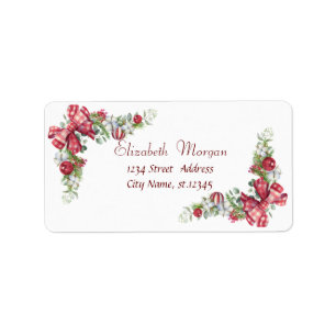 Christmas Balls,Bow Holiday Label