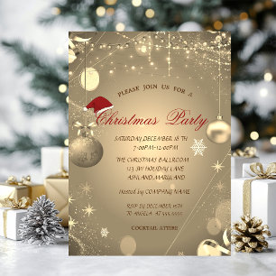 Christmas Balls Confetti Christmas Company  Invitation