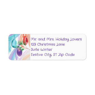 Christmas Balls Custom Address Labels