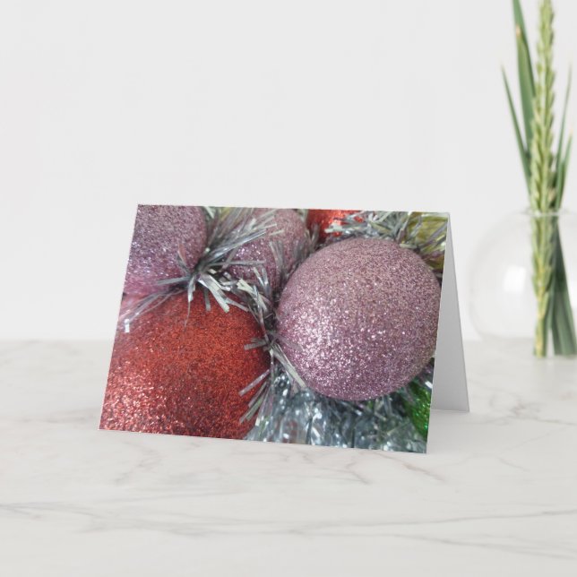 Christmas Balls Holiday Card (Front)