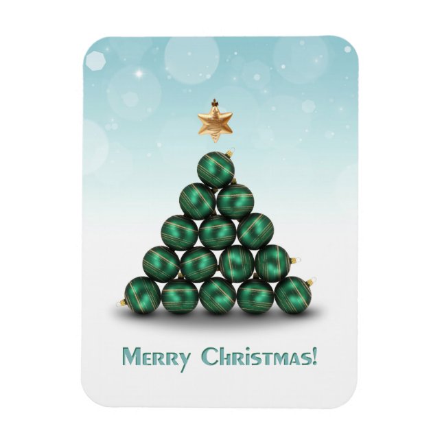 Christmas Balls in Tree Shape Magnet (Vertical)