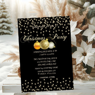 Christmas Balls,Lights,BlacCompany Christmas Party Invitation