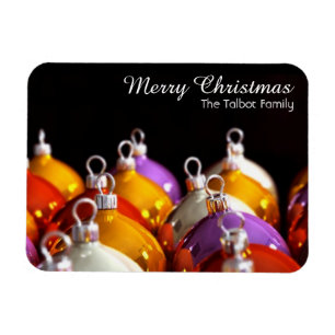 Christmas' Balls Personalised Christmas Magnet