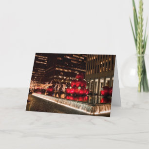 Christmas Balls Rockefeller Centre Holiday Card
