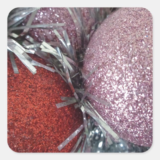Christmas Balls Square Sticker (Front)