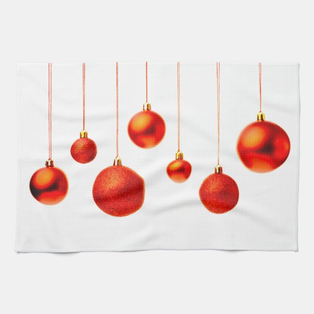 Christmas Balls Tea Towel (Horizontal)