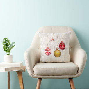 Christmas Balls Throw Pillows