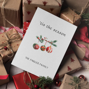 Christmas Balls 'tis the season  Postcard