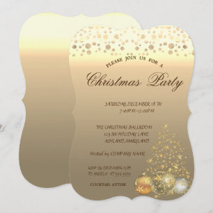 Christmas Balls,Tree Corporate Christmas Party Invitation